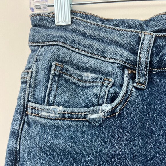 Vervet Special Affair Shirley High Rise Slim Ankle Straight Jeans in Dark Blue - Picture 3 of 13